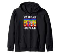 Nous Sommes Tous des Humains Rainbow Flag Gay Proud Mois de Sweat à Capuche