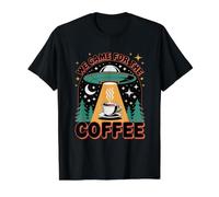 Nous Sommes Venus pour Le Coffee Abduction Expresso T-Shirt Graphique avec Valeur, Homme, Noir, M
