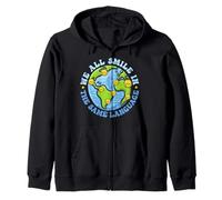 Nous sourions Tous dans la même Langue Un Professeur d'anglais Langue Seconde Amusant Sweat à Capuche