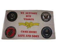 Nous Soutenons Nos Troupes Ruban Jaune Us Army Navy Force Ega Drapeau 90X150Cm Suspendre Drapeau De Festival Résistant Aux Intempéries Bannière De Jardin Pour Ferme Vacances Jardin