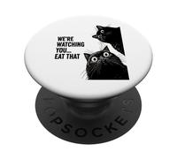 Nous Te regardons Manger ce drôle de Chat. PopSockets PopGrip Adhésif