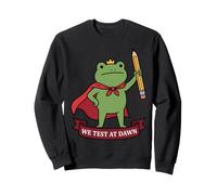 Nous testons à l'aube Funny Frog Test Day Sweatshirt