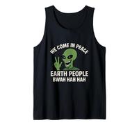 Nous venons en Paix Earth People Bwah Hah Hah Débardeur