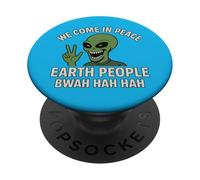 Nous venons en Paix Earth People Bwah Hah Hah PopSockets PopGrip Adhésif