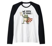 Nous votons Le Jour des élections de Dawn Frog Manche Raglan