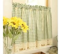 Nous vous présentons nos rideaux courts décoratifs, conçus pour rehausser votre espace de vie avec un motif écossais intemporel qui complète parfaitement n'importe quel style d'intérieur. Les détails