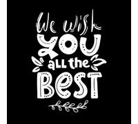 nous vous souhaitons à tous le meilleur Stickers gravés 57.6x79.4cm Étanche Blanc