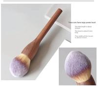 Nouveau 1 Pièces Européen Vintage Manche En Bois Pinceau De Maquillage De Haute Qualité Noyer Poudre Libre Blush Fond De Teint Contour Brosse Super Doux..Powder Brush 2