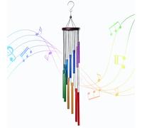 Nouveau 12 Tubes carillons éoliens en aluminium carillons éoliens étanches cloches décor pour la maison décoration extérieure de cour grandes carillons éoliens cloches styp1
