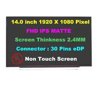 Nouveau 14,0" IPS LED FHD 1920x1080 Panneau d'affichage étroit 2,4 mm thickness large écran d'ordinateur portable remplacement pour NE140FHM-N61 V8.1 Notebook 60Hz 30 broches eDP connecteur non