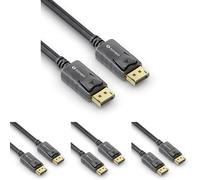 [Nouveau 1M Displayport Cable 1.2, Câble Displayport À Displayport, 4K 60 Hz, 2K 144Hz, Noir (Lot De 4)[ORD625306]