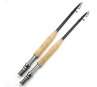 Nouveau 2.1m 2.4m 2.7m 3.0m Canne à pêche télescopique Canne de pêche Portable Fibre de Carbone Ultra légère Action Mouche Mouche Canne de pêche Cork poignée pêche Truite Tige réglage Mouche ZYHWY
