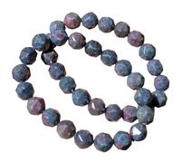 Nouveau 2025 1 PC Fengbaowu Natural Kyanite Ruby Bracelet Diamond Forme à facettes Perles en pierre Bijoux en pierre Cadeau pour femmes Bijoux de décoration commémorative avec vos accessoires TRENDY