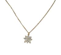 NOUVEAU 2025 925 argent sterling français Pavé Pavé Crystal Snowflake Collier Chain de chaîne Fonds Fashion Charme Étudiant Bijoux ACCESSOIRES AVEC POUR VOUS