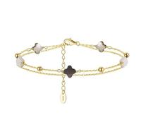 NOUVEAU 2025 925 STERLING SILP FOUR FOUR LEAF BRACELET FEMMES LUCHET SOKE BIELRIE DOUBLE BRACELET À DOUBLE CADEAU GMB66 JIANIE DE DÉCORATION COMMORATIVE AVEC VOUS ACCESSOIRES ACCESSIONS Best pour le