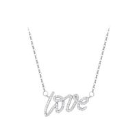 Nouveau 2025 Authentic 925 STERLING Silver Elegant Love Letter CZ PENDANT Collier pour femmes Wedding Fine Decoration Bijoux commémoratif avec pour vous accessoires TRENDY CRÉATIVE BEST POUR CADEAU