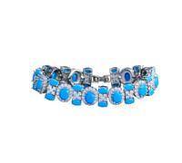 Nouveau 2025 Bracelet de chaîne de liaison géométrique Blue Turquoise Turquoise 2025 pour femmes Bohemian Wedding Bridal Party Decoration Bijoux Luxury avec pour vous ACCESSOIRES TRENDY CRÉATIF Best