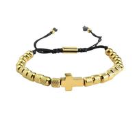 Nouveau 2025 Cadeaux Unisex First Communion / Confirmation pour HISS Bracelet de perle croisée réglable Bapstim Bijoux religieux Cadeau Teenage Men Decoration Luxury Best pour les femmes et les