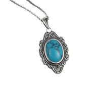 NOUVEAU 2025 Pendentifs classiques de collier turquoise naturel 925 Bijoux en argent sterling pour femmes cadeaux de la Saint-Valentin avec chaîne avec pour vous bijoux accessoires de mode cadeau