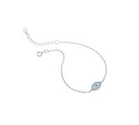 Nouveau 2025 Pure 925 Silver Silver Fashion Natural Turquoise Blue Eyes Bracelet Chaîne de chaîne pour les femmes Paves Pavére