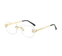 Nouveau 2025 Retro Rectangular Frameless Sunglasses Men Metal Frame Sun Glasses Femme Travel Party Style Summer UV400