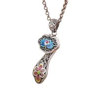 NOUVEAU 2025 UNISEX Collier de pendentif coloré de style ethnique Unisexe pour lady Choker Vintage Hollow Lignes Modèle Ruyi Women Jewelry Fashion Fashion Accessoires Créatif Gift For Women and Men