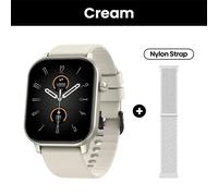 Nouveau 2025 Zeblaze Gts 3 Gps 2.01 "Écran Sport Smartwatch Faire/ Recevoir Des Appels Téléphoniques Fréquence Cardiaque Spo2 Suivi Du Stress Montre Intelligente.Cream.