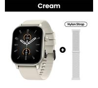 Nouveau 2025 Zeblaze GTS 3 GPS Sport Smartwatch appels vocaux 2.01 ""affichage fréquence cardiaque SpO2 suivi du Stress montre intelligente pour hommes dame,Crème