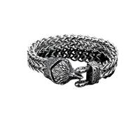 Nouveau 2026 Bracelets de loup norrois rétro Unisexe Men Punk Punk en acier inoxydable Chaîne Snake Eagle Biker Animal Biker Bijoux Islandais Luxury avec vos accessoires