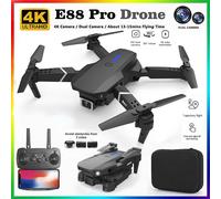 NOUVEAU 2026 E88-B-G Drone RC Professionnel HD 4K avec Caméra Grand Angle, Hélicoptère Pliable, Quadricoptère, Jouet Cadeau pour Enfants B 2 CAM