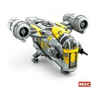 NOUVEAU 2026 - Ensemble de modification MOC Razor Crest 930 pièces - Blocs de construction de vaisseaux spatiaux Star Wars - Jouet éducatif - Cadeaux de Noël 5447a