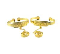 Nouveau 2026 Gift Unisexe Fashion 14 K Solide Gol GF Bracelet Lettre My-Her Bracles avec anneau de chaîne pour sa fille Bijoux Luxury You Accessoires TRENDY CRÉATIVE BEST POUR LES FEMMES ET MEN