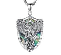 Nouveau 2026 UNISEX 925 SERPLAIS SIRGLE MICHAEL ARCHANGE COLLE ARMALONE Shell Malachite Amulet Pendant Men Femmes Femmes Décoration religieuse Bijoux Luxury avec vous accessoires TRENDY POUR LES