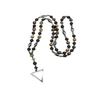 NOUVEAU 2026 UNISEX ROCK Cristal Catholique Christian Chapelet Collier Femme Homme Tigre Œil Croix Pendentif Méditation Mara Décoration Bijoux Luxe Avec Pour Vous Accessoires Tendance Créatif