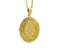 Nouveau 2026 Unisexe Arab Gold Pendant 18K plaqué Dubaï Collier ovale turc pendentif Femmes Bridal Wedding Religious Decoration Bijoux Luxury avec vous pour vous Accessoires Création tendance pour