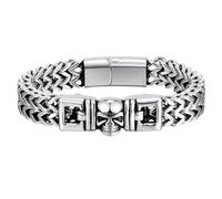Nouveau 2026 Unisexe Double grain Chain en acier inoxydable Boucle amplitique Bouclée Heavy Metal Hip Hop Bracelet Punk Anniversary For Gift Men Bijoux Finages Fashion Trendy Accessoires Créatif pour