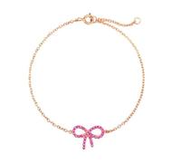 Nouveau 2026 Unisexe Monkton S925 Sterling Silver Pink Zirconia Bow Bracelet For Women Style Rose Gold Bowknot Bowknot 리본반지 Décoration Accessoires de luxe tendance pour les femmes et les hommes