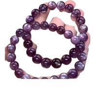 Nouveau 2026 Unisexe Natural Top Rare Rare Purple Bracelet Lepidolite Bracelet Smooth Round Gem Stone Perles pour les bijoux Making Design Women Decoration Decoration Luxury With You Accessoires