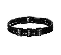 Nouveau 2026 Unisexe Personnalisez les bracelets de famille pour les hommes à la main en cuir à la main en acier inoxydable charmes de mari de décoration de maritime accessoires de luxe à la mode