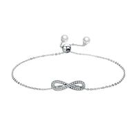 Nouveau 2026 Unisexe REAL 100% 925 STERLING Silver Infinity Love Chain Link Femme Bracelet Bijoux de la Saint-Valentin Decoration Luxury Wit