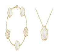 Nouveau 2026 Unisexe Simple 15 mm Naturel Shell Stone Flear Flower Set Bracelet Collier Classic Woman Femme Finages Bijoux Ensembles pour la fête Daily Wear Fashion Fashion Trendy Accessoires