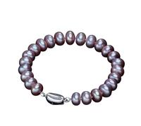 Nouveau 2026 Unisexe Trendy 925 Sterling Silver Bread Perle naturelle Bracelets de perles d'eau douce pour femmes, de 8 à 9 mm, de la décoration de mélange violet rose blanc accessoires de luxe