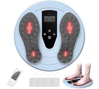 Nouveau 3 en 1 Stimulateur circulatoire pour jambes rechargeable, Thérapie par lumière rouge + EMS + TENS, Double effet stimulant sur la circulation sanguine et apaisant sur la douleur, Cadeau