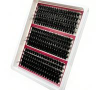 Nouveau 300/290/240 pièces/15 rangées de faux cils en amas 5D moelleux DIY 40D+60D+80D/60D+80D+100D/100D+120D+160D, amas de cils épais naturels 10-18 mm en D/DD/CC bouclés et effilés, extensions de ci