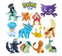 Nouveau 4-9CM Pokemon dessins animés film Anime Figure Gengar Pikachu Eevee Dragon animal de compagnie figurine modèle jouet cadeau de noël acheter en vrac Doll 12