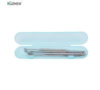 Nouveau 4 Pièces/Ensemble Point Noir Bouton Comedone Acné Extracteur Extracteur Outil + Oreille Cire Bâton Kit Ensemble En Gros