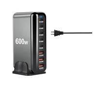 Nouveau 600W GaN USB C Chargeur 8 ports USB Type C PD Station de Charge Rapide PD3.1 Adaptateurs 15 14 pour iPhone 16