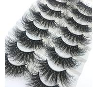 Nouveau 8 paires de cils de 25 mm Cils moelleux Dramatique Longs Faux-cils Maquillage Épais Volume Croisé Faux Cils Doux Fait À La Main Réutilisable Faux Cils Pack # 6D-10