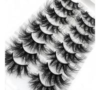 Nouveau 8 paires de cils de 25 mm Cils moelleux Dramatique Longs Faux-cils Maquillage Épais Volume élevé Croisé Faux-cils Doux Fait à la main Réutilisable Faux-cils Pack # 6D-3
