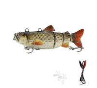 NOUVEAU 90mm/20g Robot Auto-nage Hélice Pilote Appât Robotique Électronique Leurre LED Rechargeable Poisson S6E0